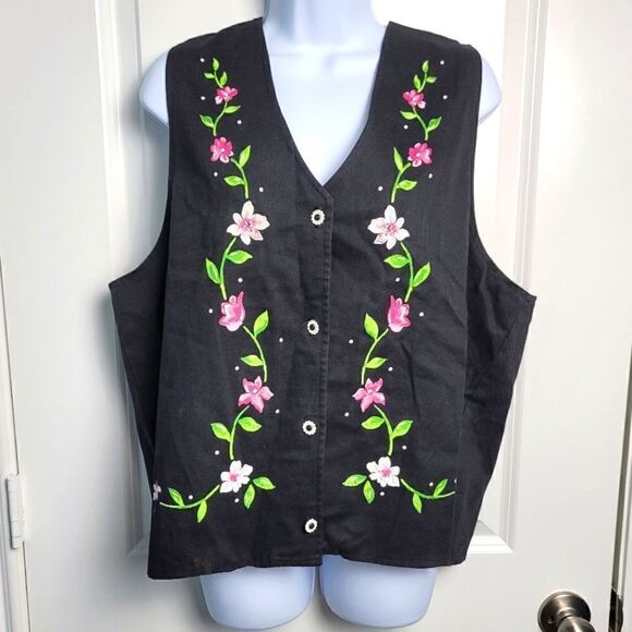 Vintage BLAIR Floral Vest  - Picture 1 of 7